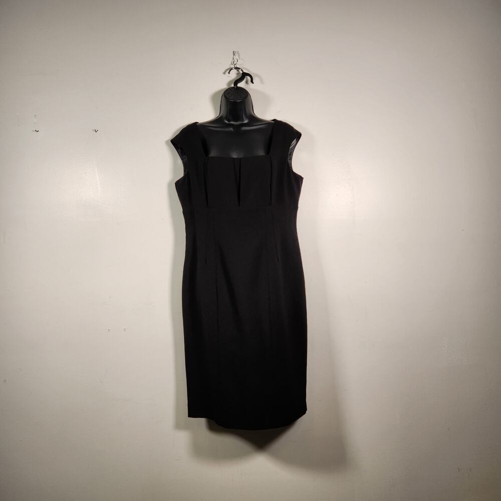CALVIN KLEIN Sleeveless Knee Length‎ Sheath Dress Womens 12 Black Career Office